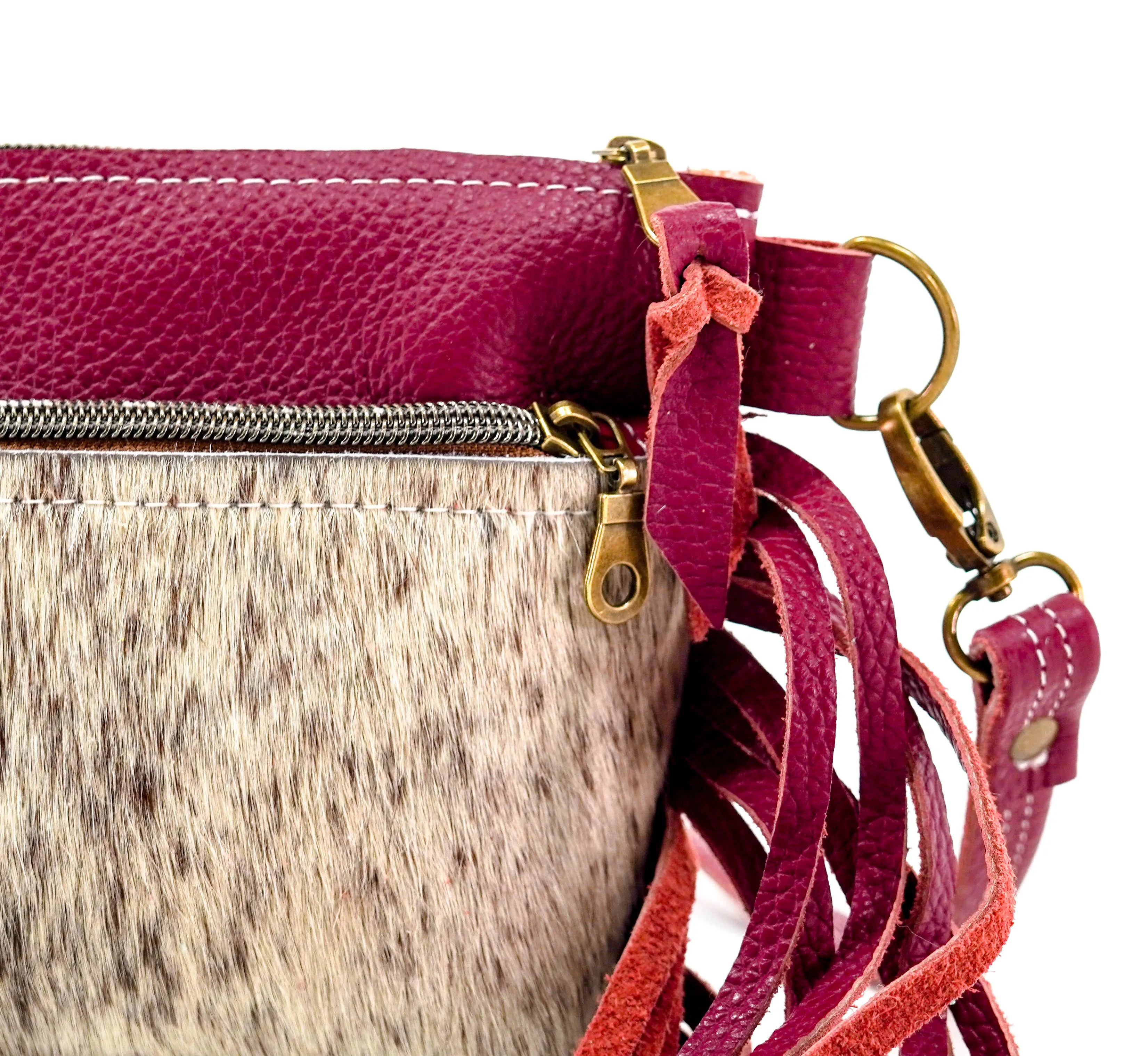 Miss Kitty - Roan w/ Red Pebble Leather