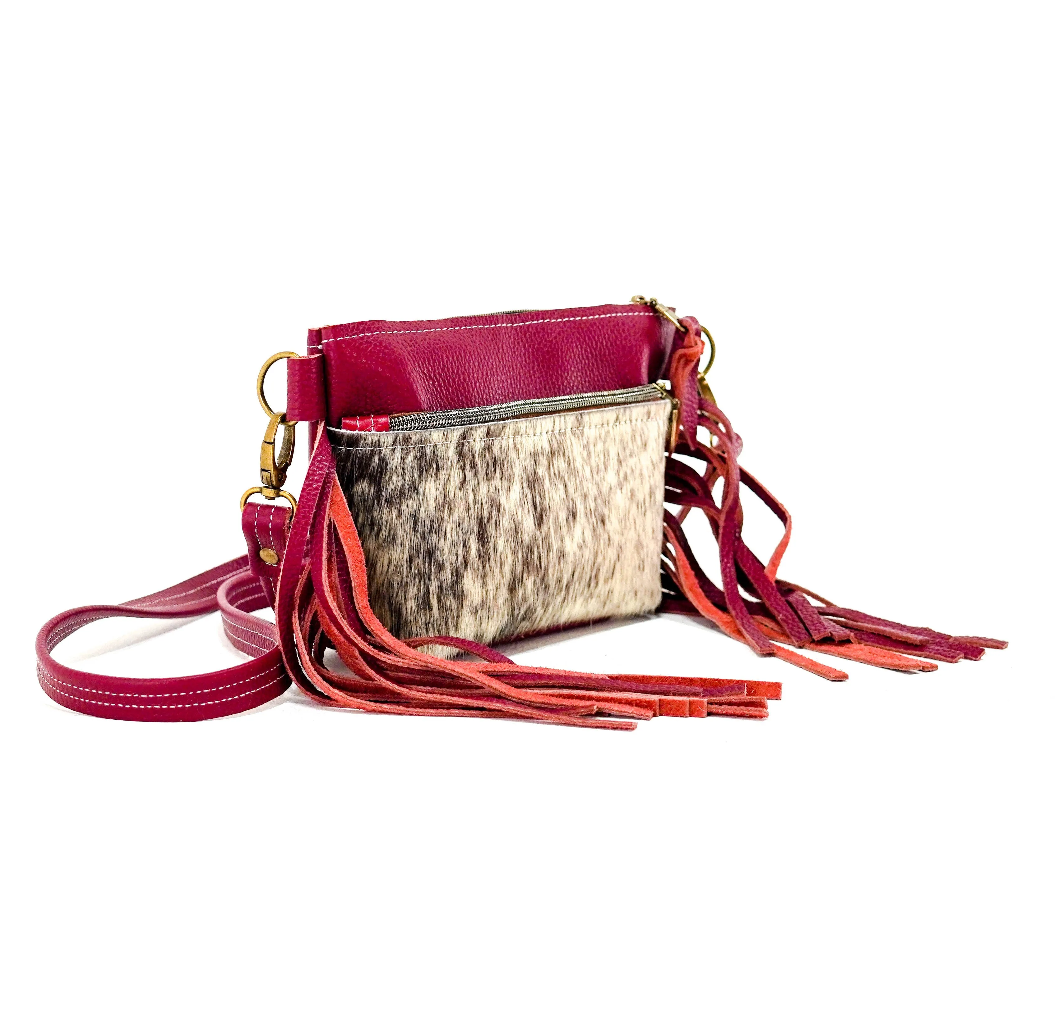 Miss Kitty - Roan w/ Red Pebble Leather