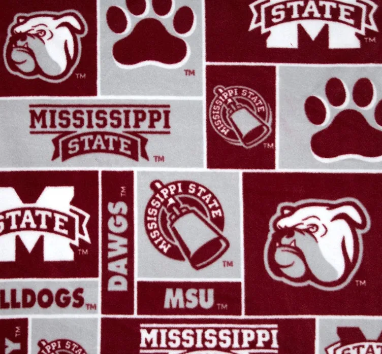MISSISSIPPI STATE UNIVERSITY-Geometric Fleece-100%Polyester-MSST012