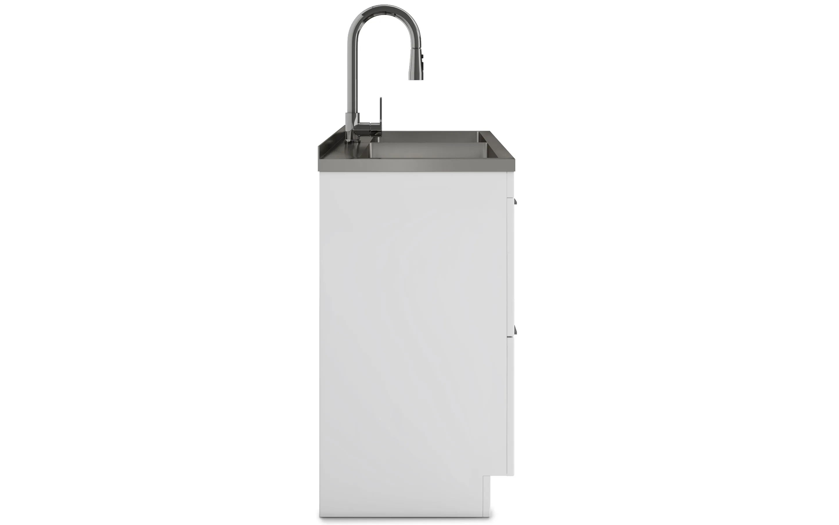 Modern Wide Shaker All-In-One 46 inch Laundry Utility Sink and Cabinet