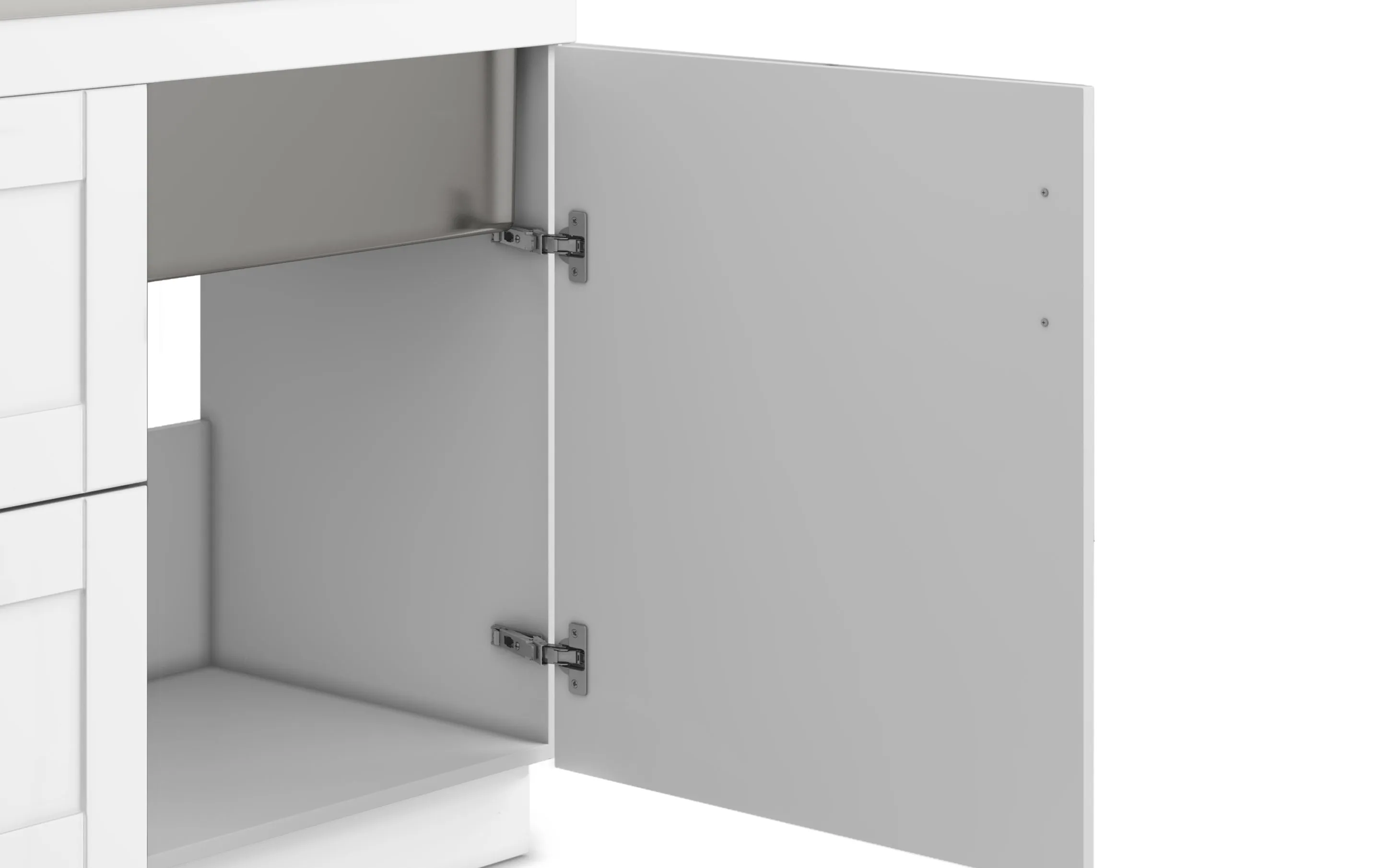 Modern Wide Shaker All-In-One 46 inch Laundry Utility Sink and Cabinet