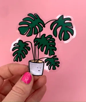Monstera Clear vinyl sticker