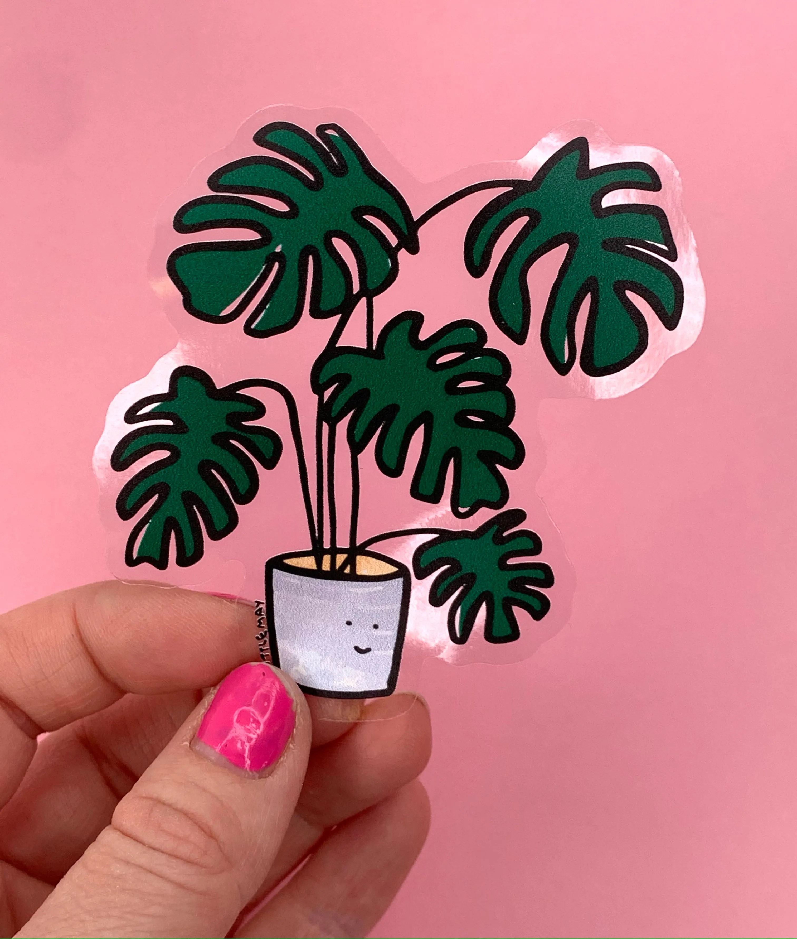 Monstera Clear vinyl sticker