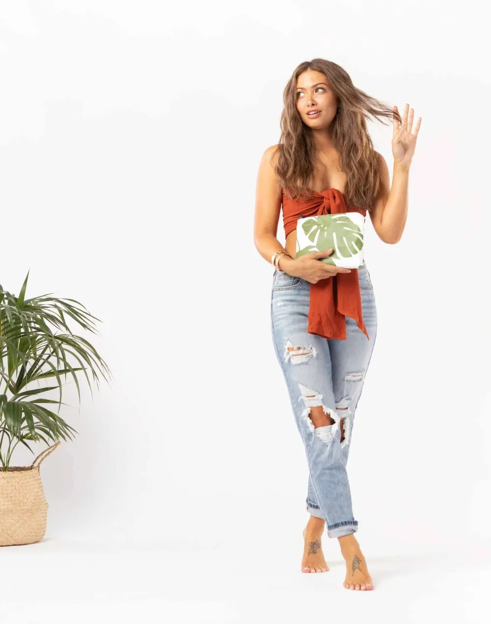 Monstera Small Size Pouch