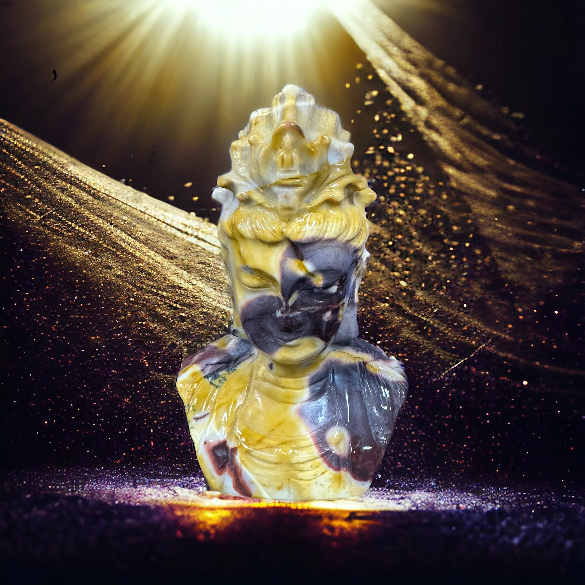 Mookaite Buddha / Bodhisattva Statue Carving