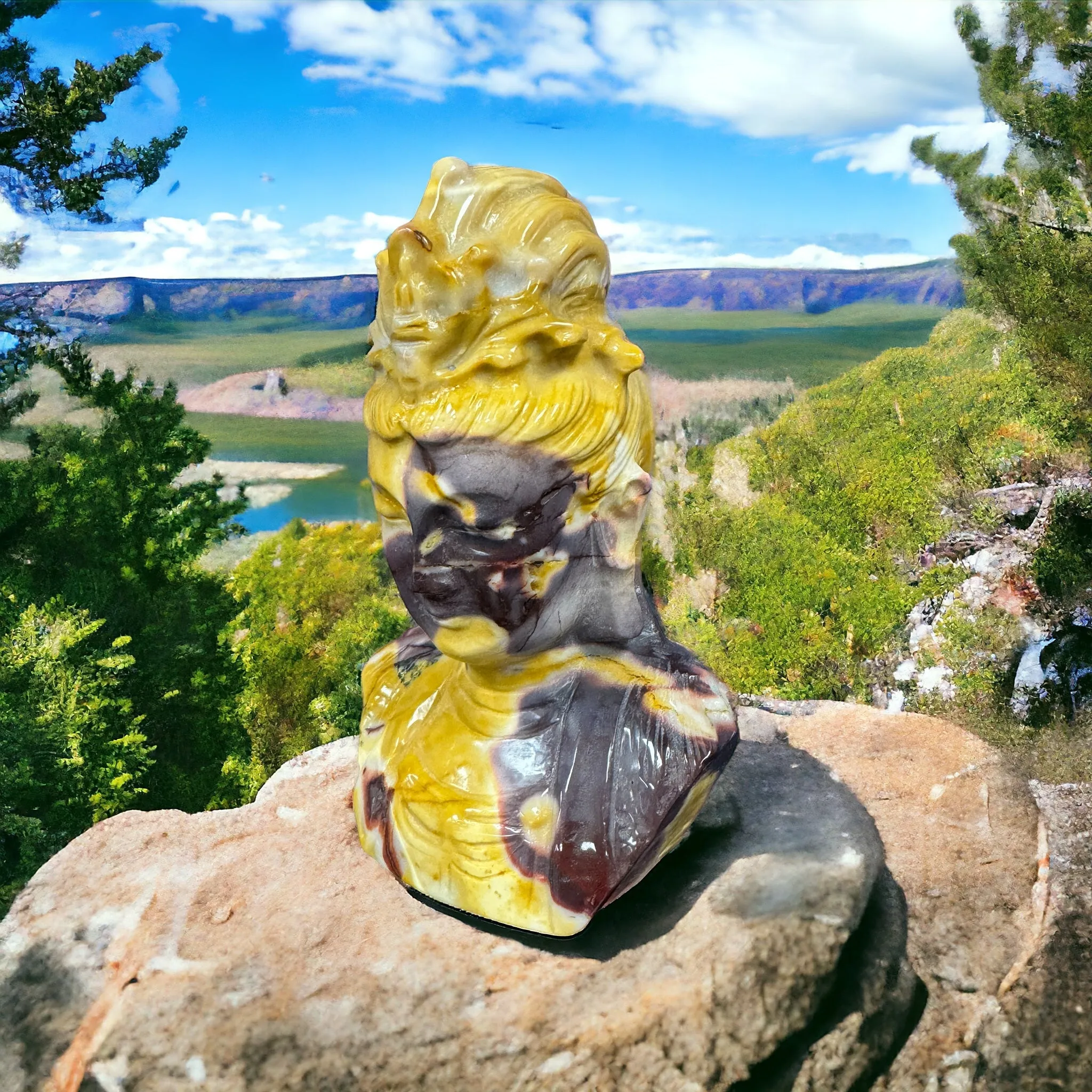 Mookaite Buddha / Bodhisattva Statue Carving