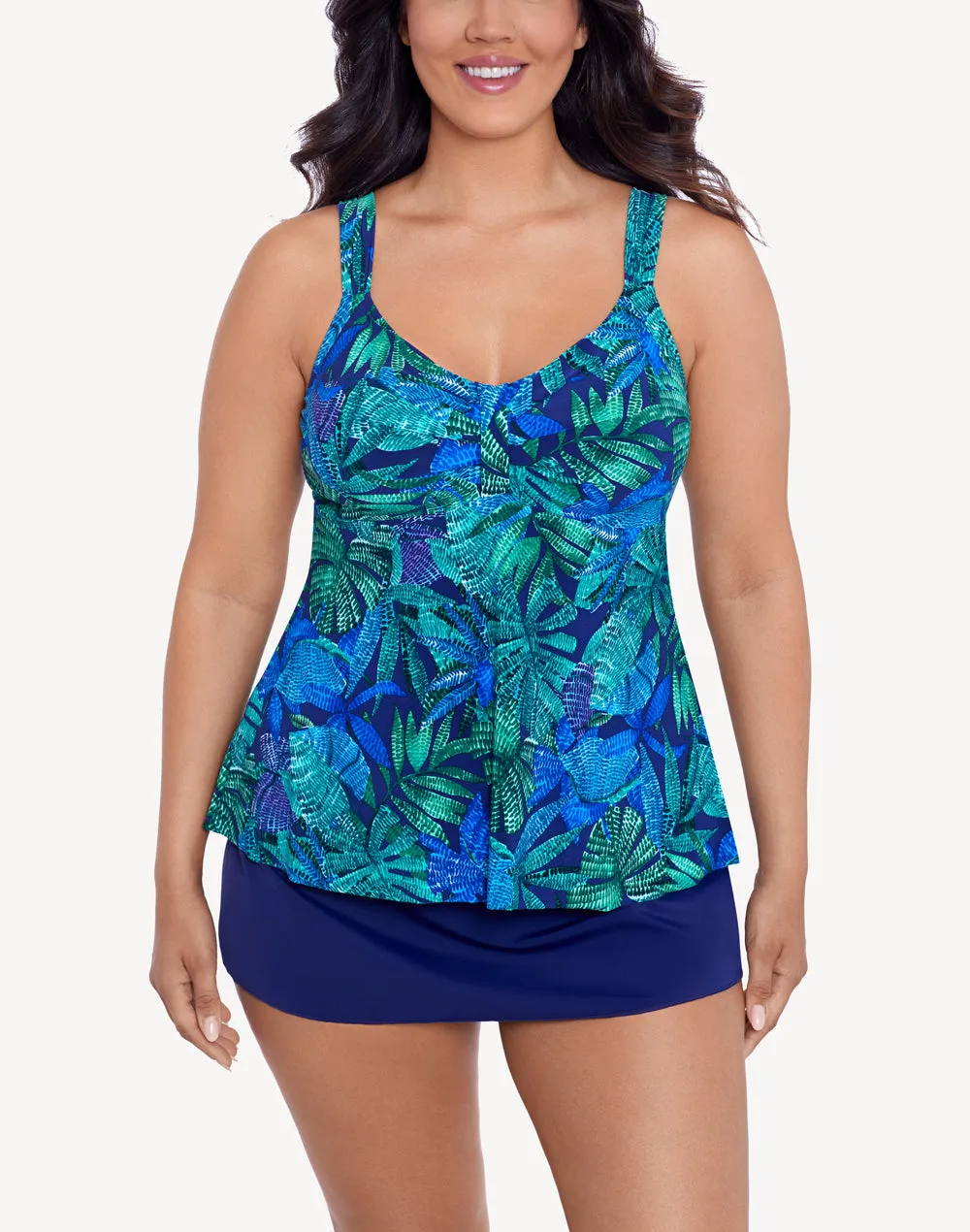 Mosaic Jungle Lily Tankini Top