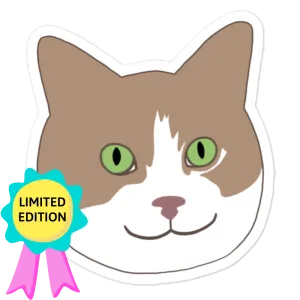 Mr. Peaches the Cat Sticker (FREE SHIPPING)
