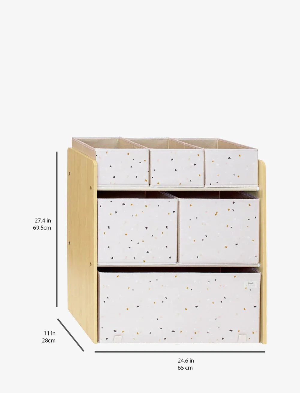 Multi-Bin Toy Organizer - Terrazzo Pastel Pink