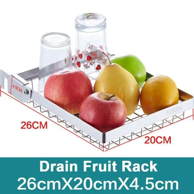 Multi-functional Stainless Steel Kitchen Sink Rack Shelf Organizer