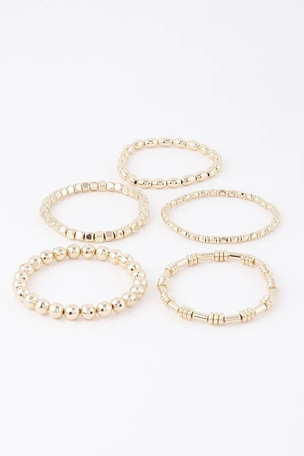 Multi geometric beaded bracelet