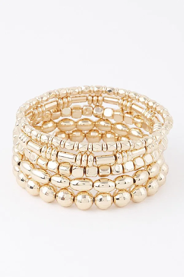 Multi geometric beaded bracelet