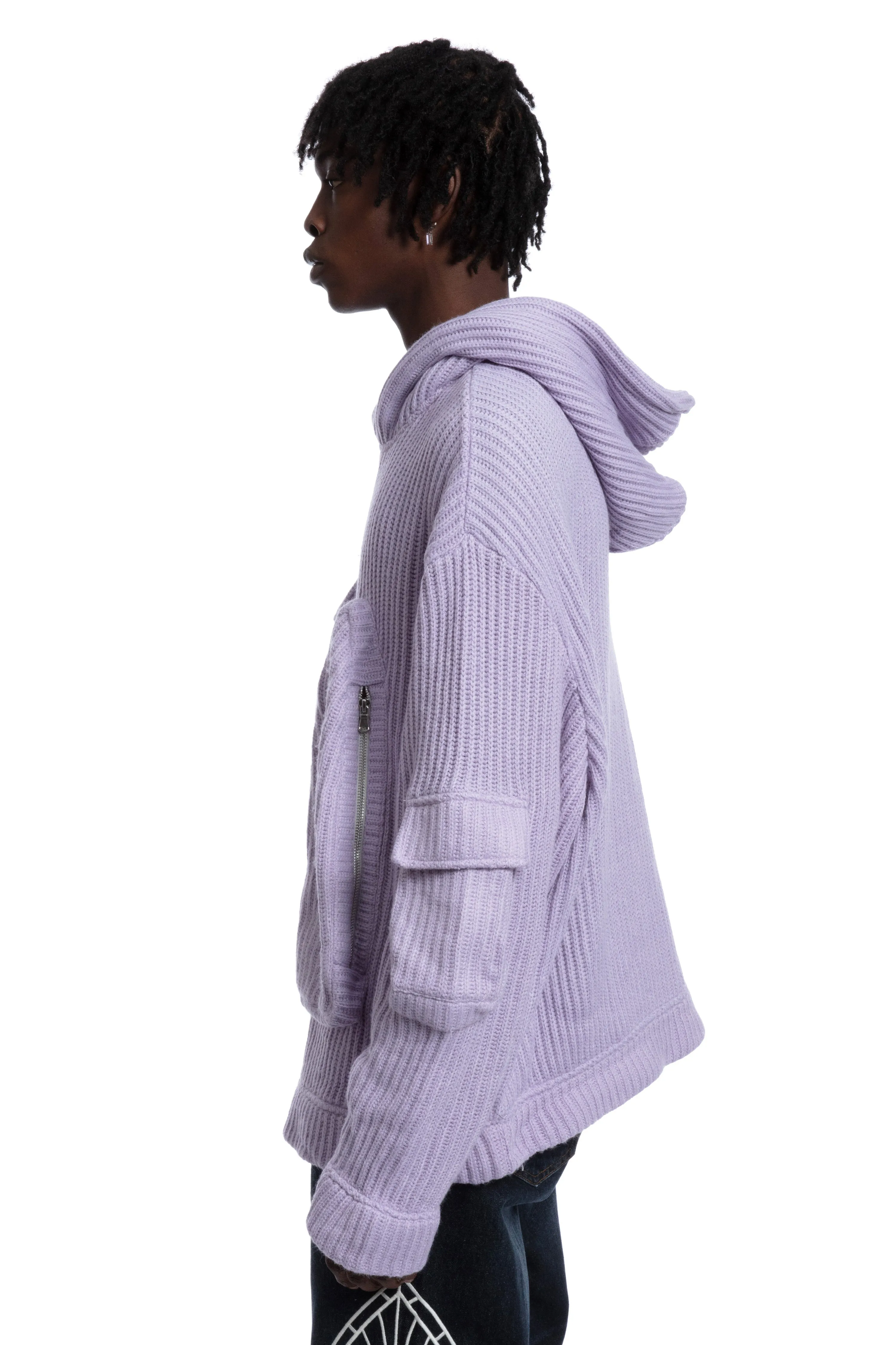 MULTI POCKET HOODED SWEATSHIRT