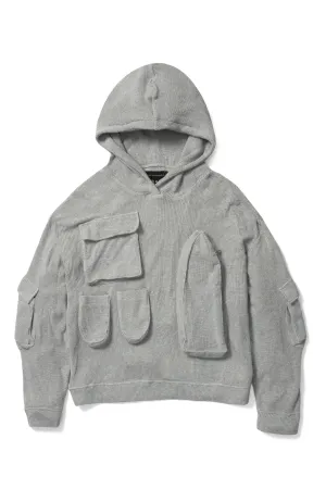 MULTI POCKET HOODED SWEATSHIRT