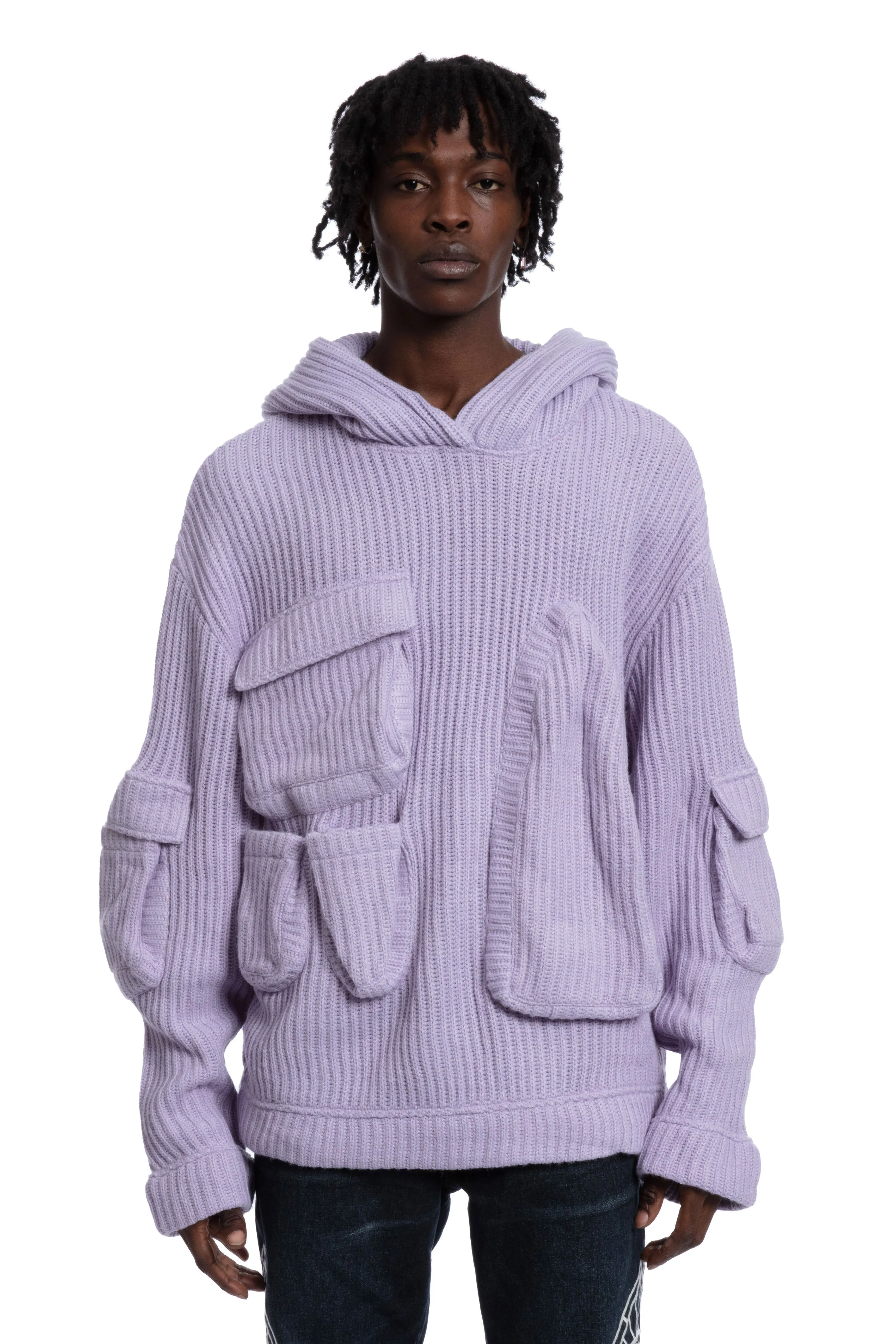 MULTI POCKET HOODED SWEATSHIRT