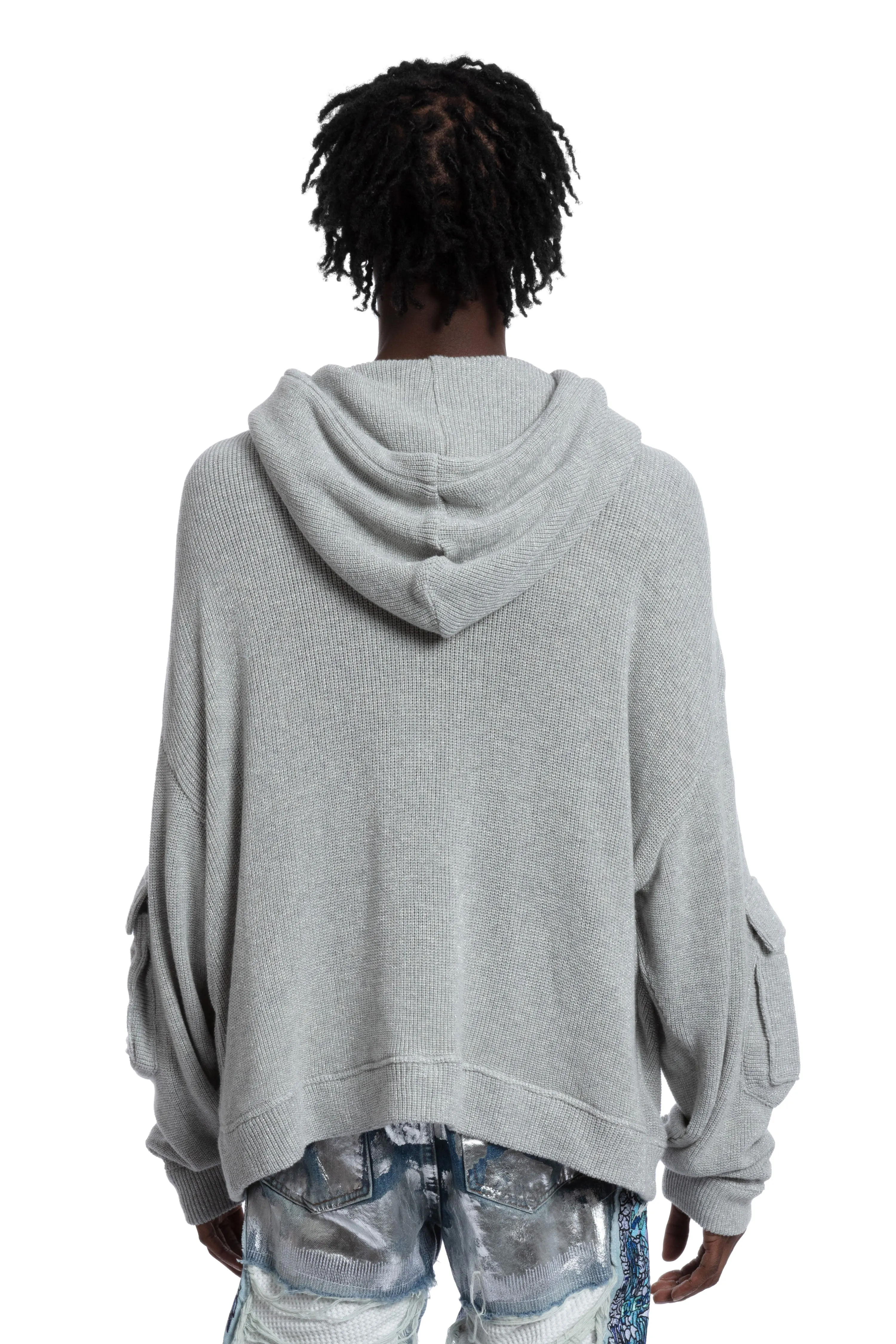 MULTI POCKET HOODED SWEATSHIRT