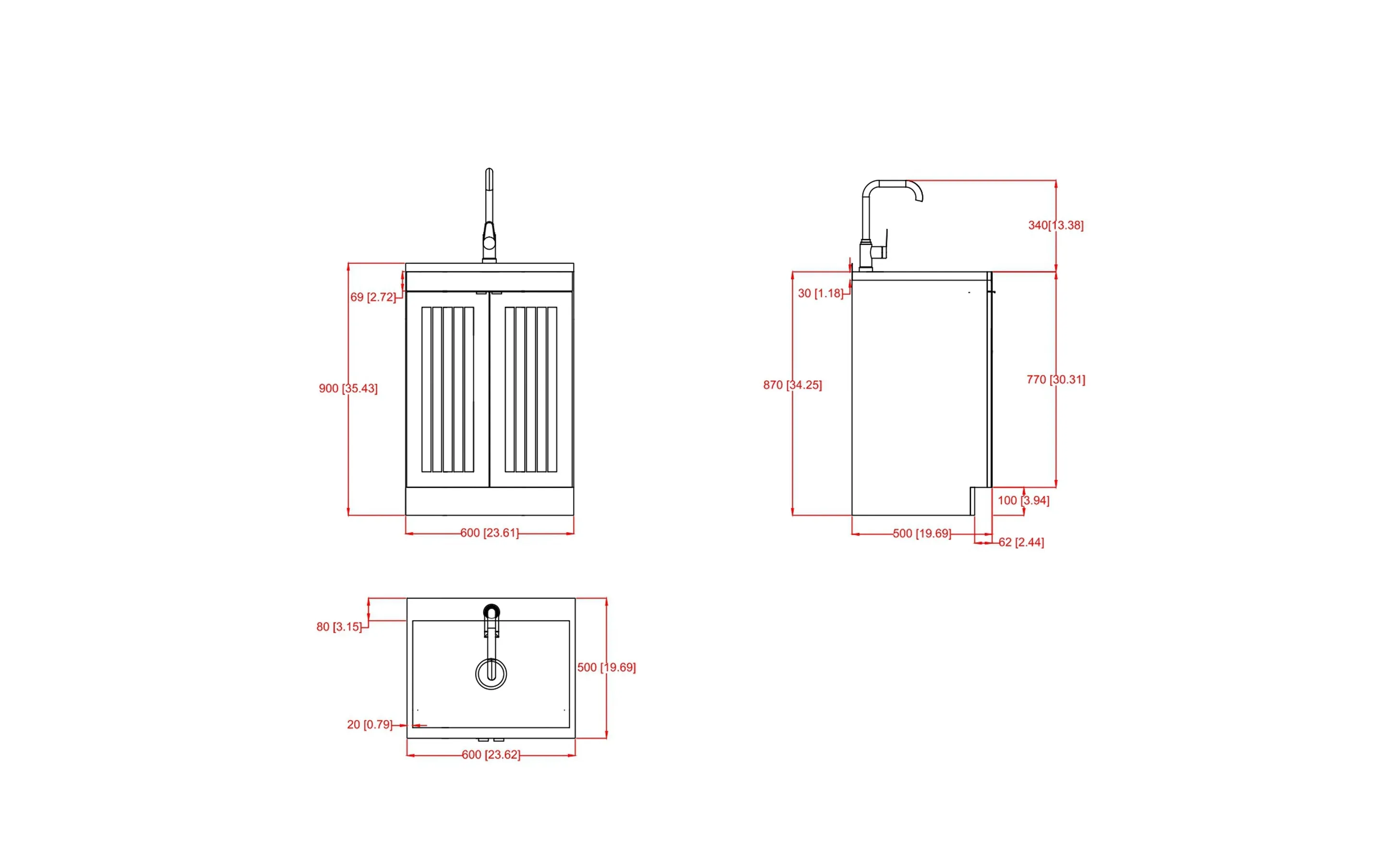 Murphy All-In-One 24-inch Laundry Utility Sink and Cabinet