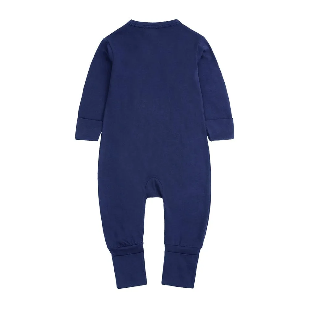 Navy Blue Zip Sleepsuit