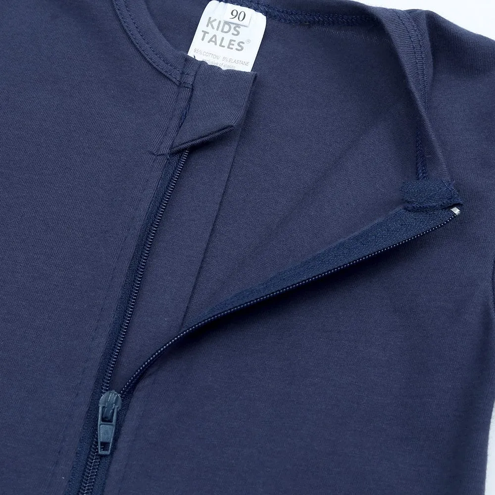 Navy Blue Zip Sleepsuit
