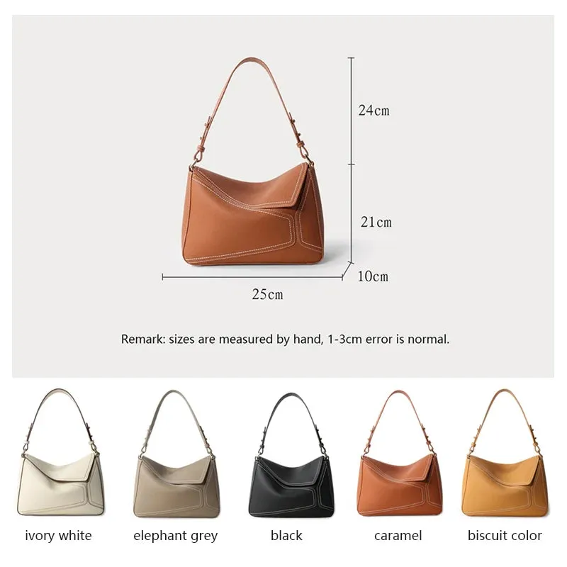 New Fashion Women's Handbag Soft Leather Flap Underarm Shoulder Bag Boutique Fashion Design Crossbody Messenger Handbag