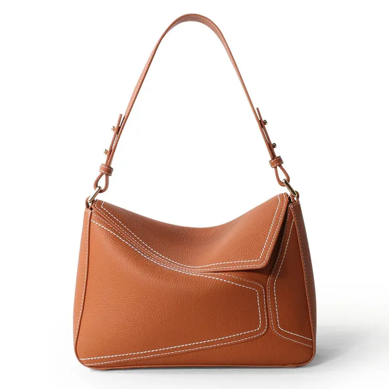 New Fashion Women's Handbag Soft Leather Flap Underarm Shoulder Bag Boutique Fashion Design Crossbody Messenger Handbag