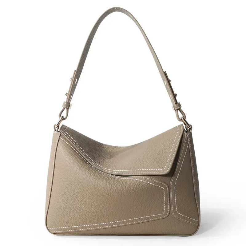 New Fashion Women's Handbag Soft Leather Flap Underarm Shoulder Bag Boutique Fashion Design Crossbody Messenger Handbag