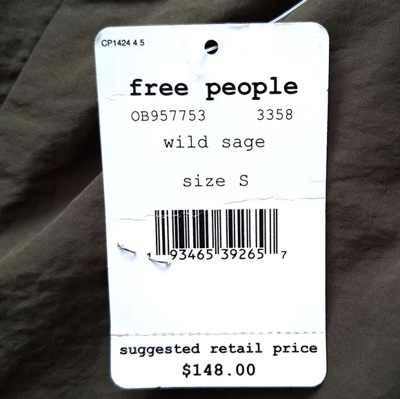 New! Free People Windswept Windbreaker Jacket Baggy Hooded Gorpcore Grunge