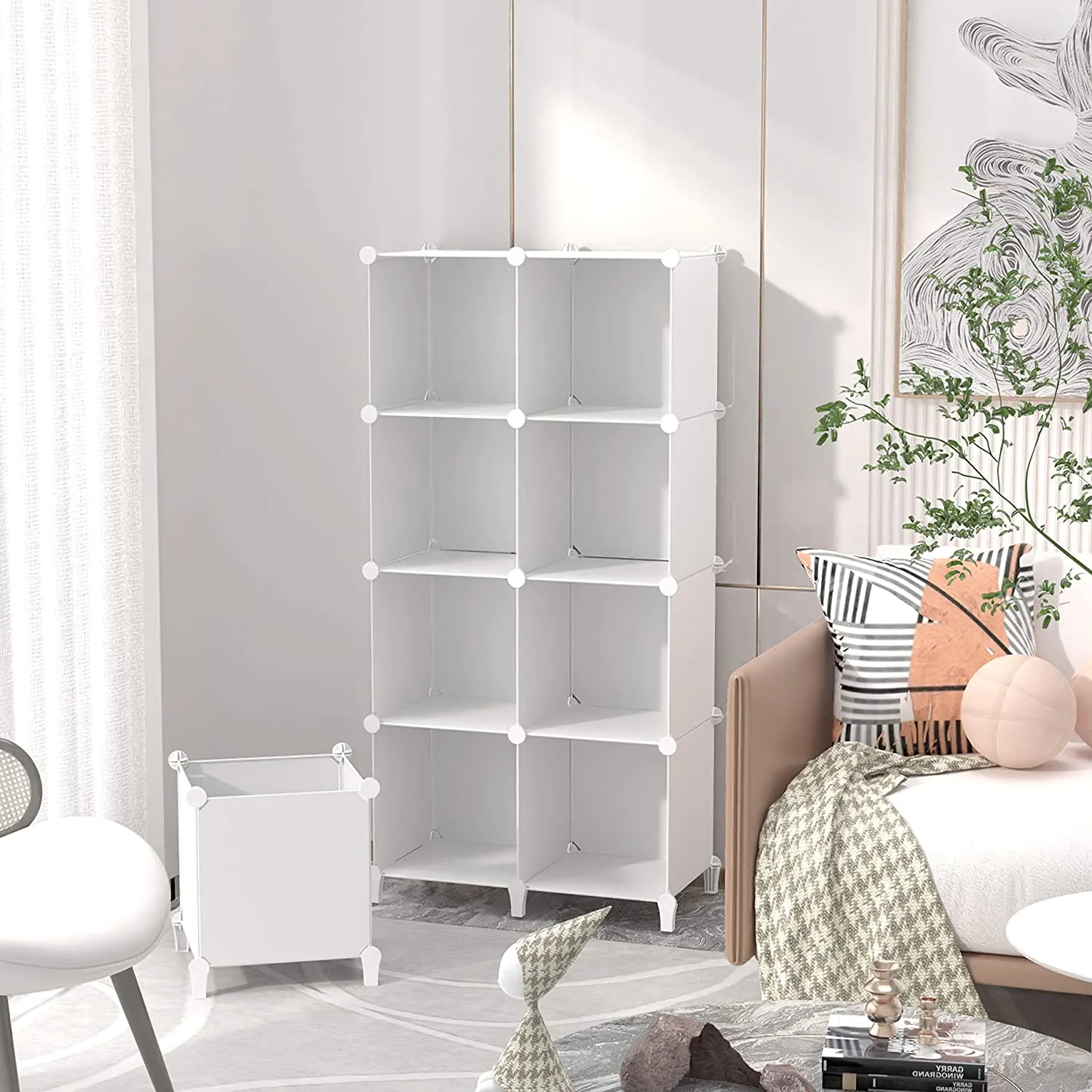 New in box! SIMPDIY Storage Modular Cubes 12 Cubes White (124x93x30cm) Plastic Portable Organizer Bookshelf Shelf Rack! Arrange cubes in many ways!