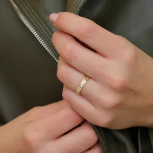 Noctiluca Geometric Natural Baguette Cut Diamond Wedding Band