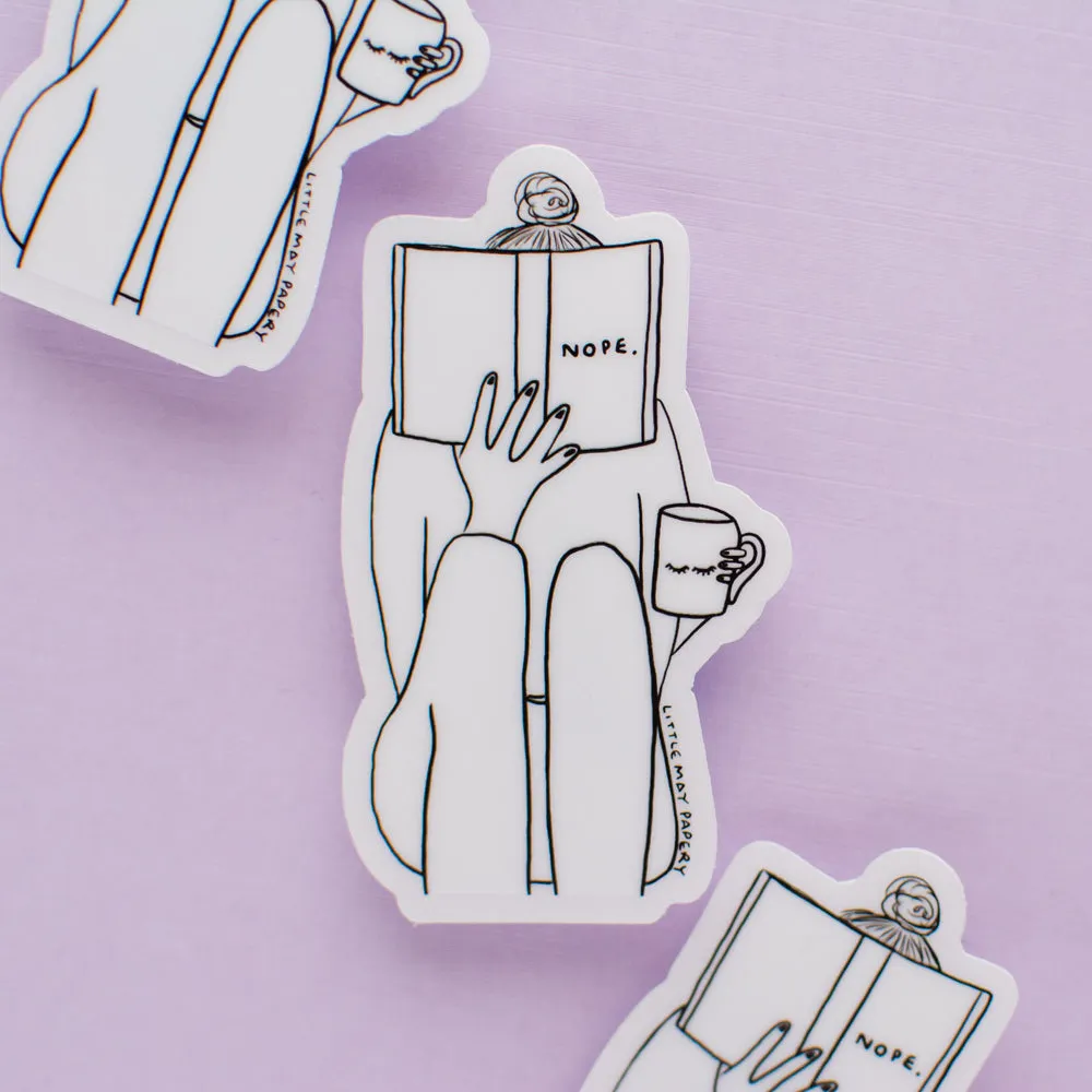 NOPE Clear vinyl sticker
