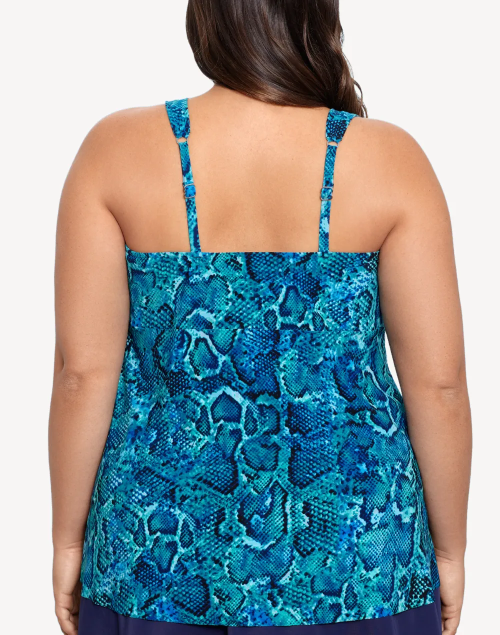 Ocean Serpent Lily Plus Size Tankini Top