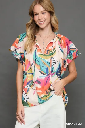 Orange Mix Blouse
