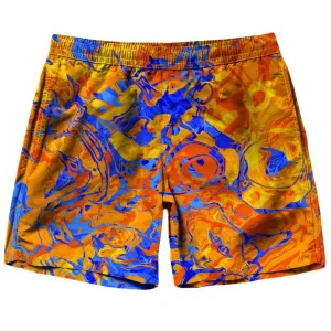 Orange Water Shorts