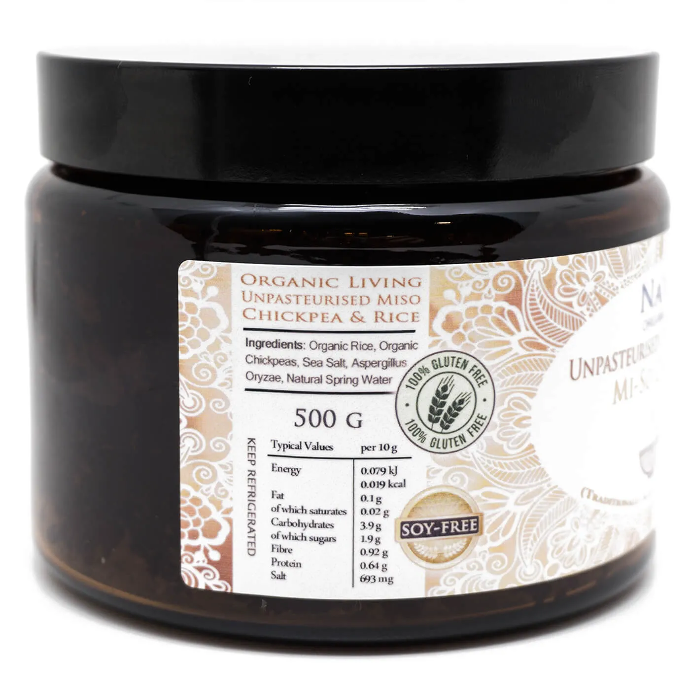 Organic Chickpea (Soy free) - Unpasteurised Living Miso (500g)