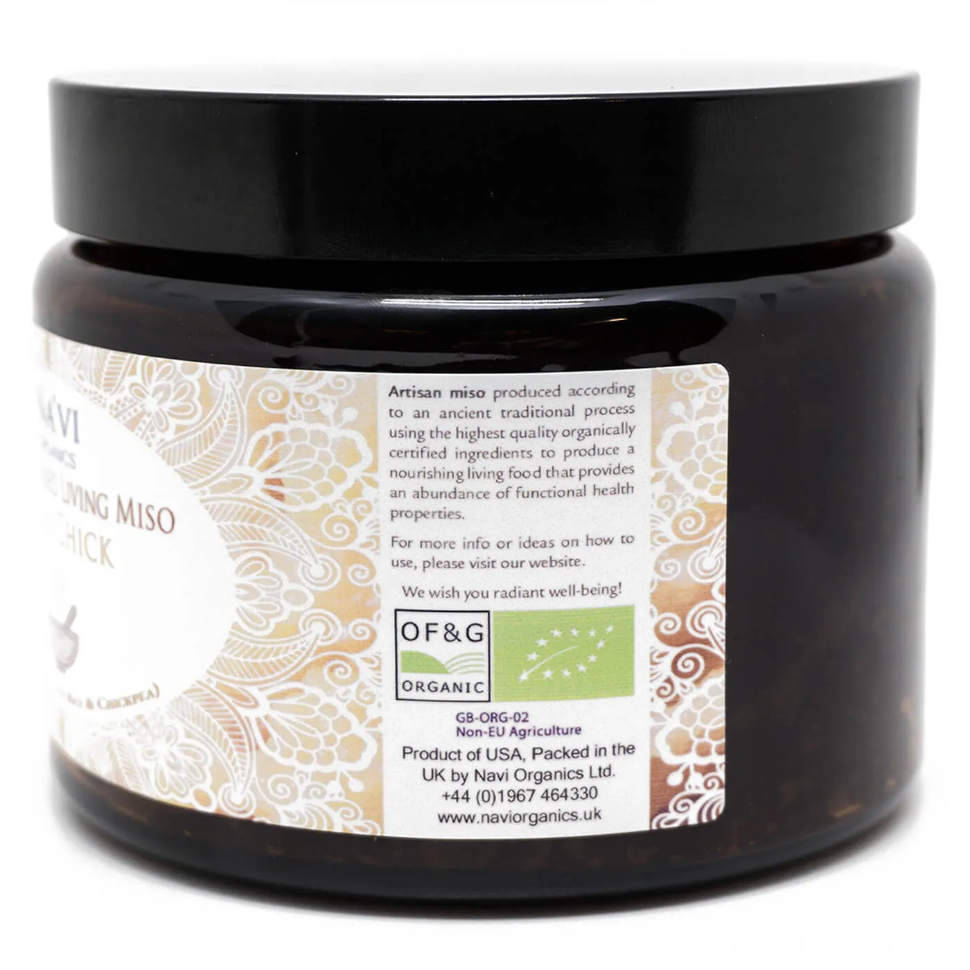 Organic Chickpea (Soy free) - Unpasteurised Living Miso (500g)
