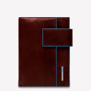 Organizer Piquadro in Pelle Blue Square Mogano