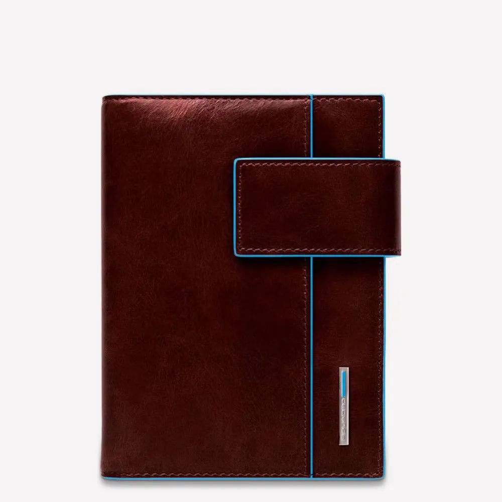 Organizer Piquadro in Pelle Blue Square Mogano