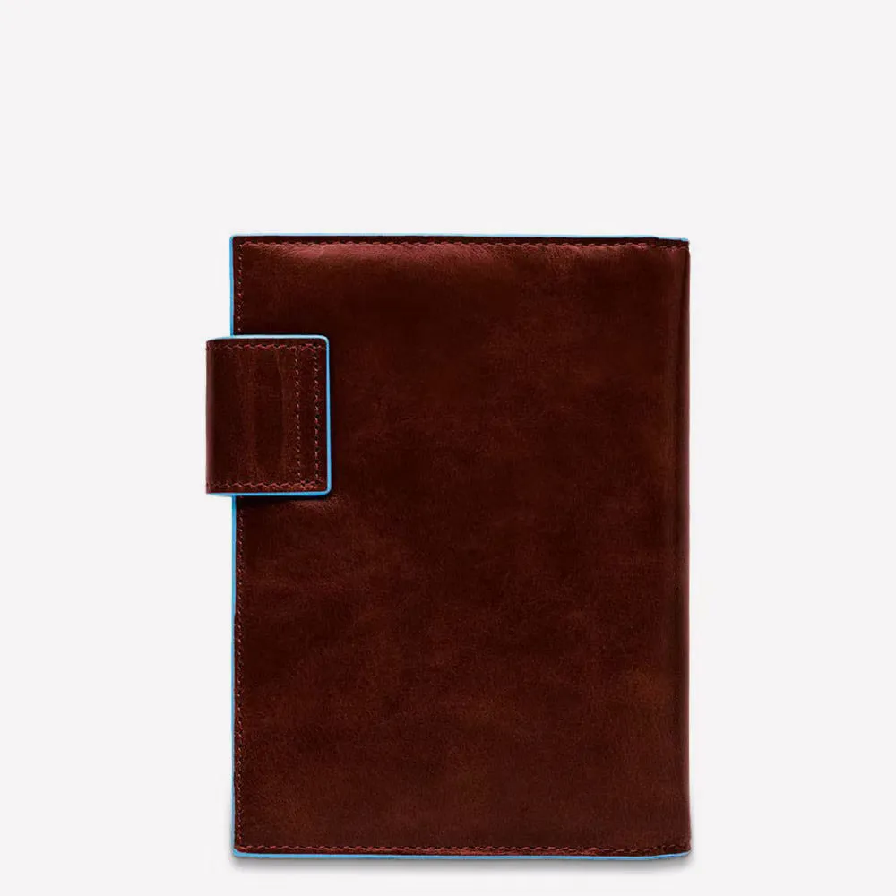 Organizer Piquadro in Pelle Blue Square Mogano