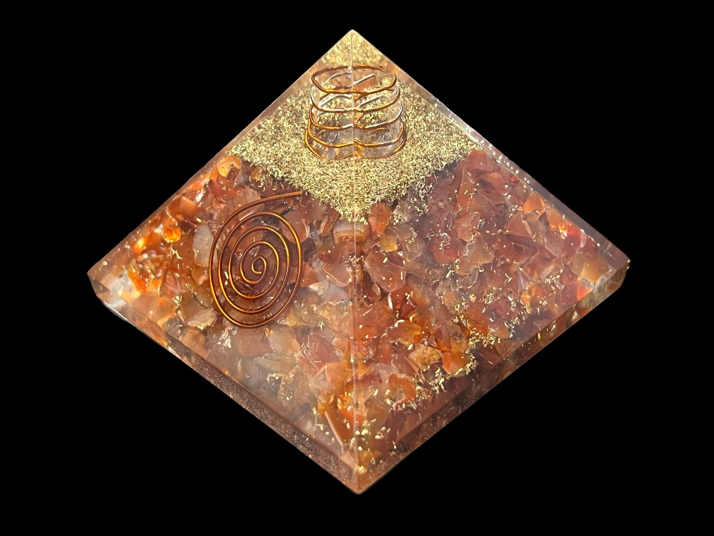 Orgonite Gemstone Pyramid - 3 inch