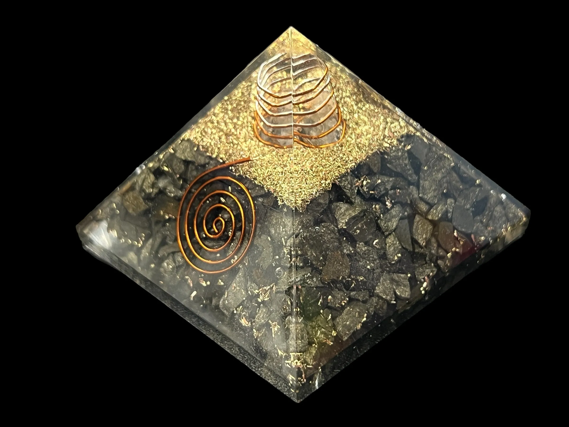 Orgonite Gemstone Pyramid - 3 inch