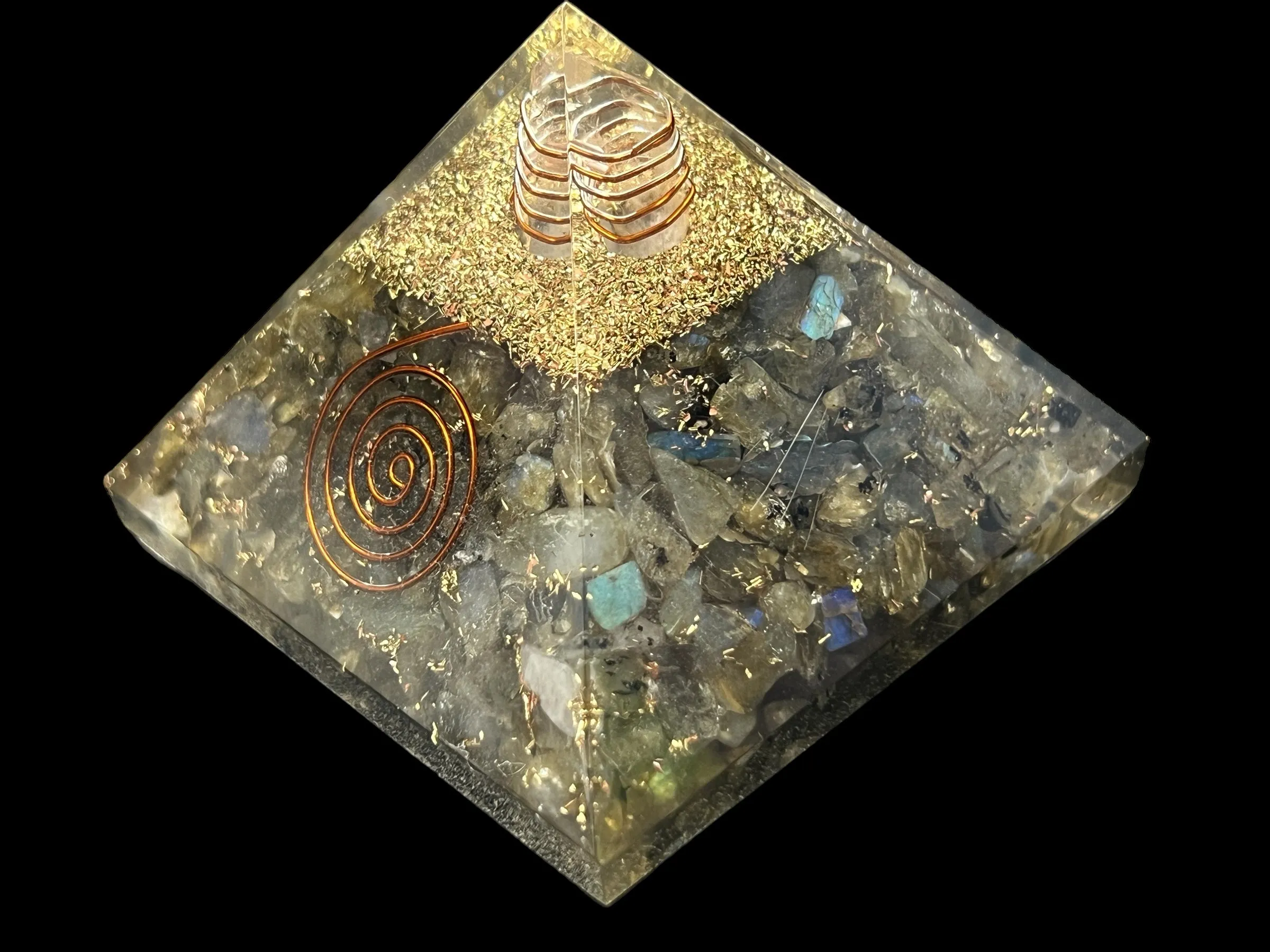 Orgonite Gemstone Pyramid - 3 inch