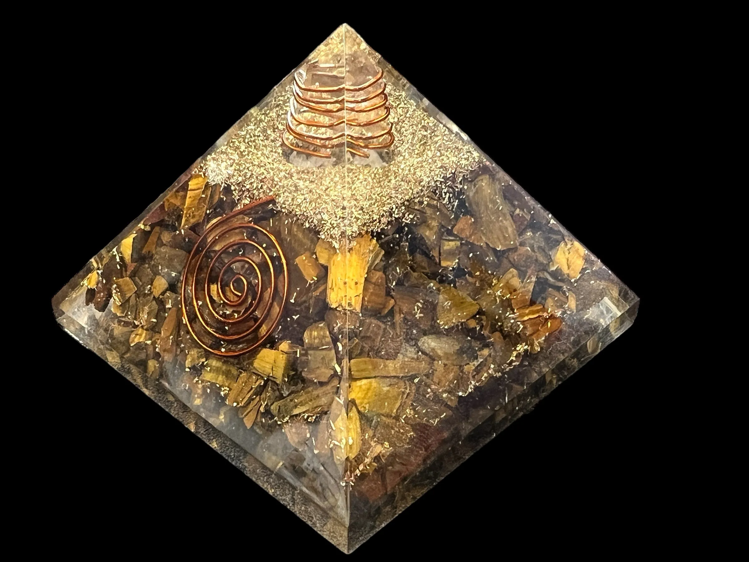 Orgonite Gemstone Pyramid - 3 inch