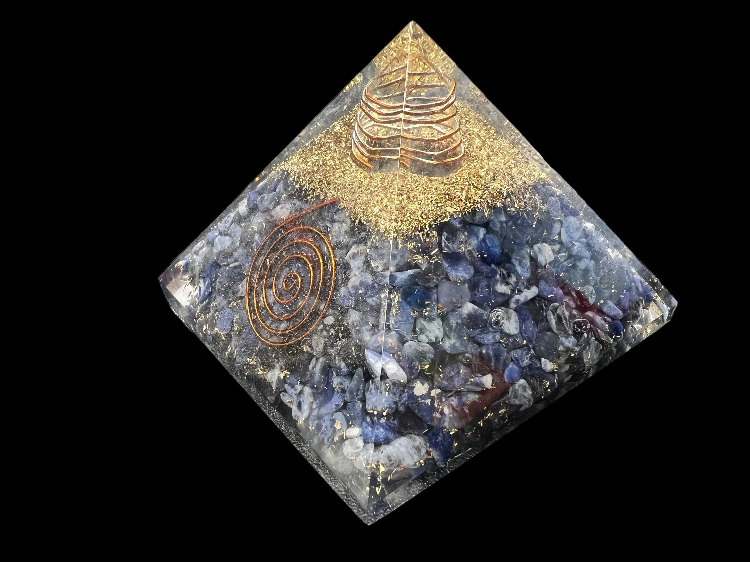 Orgonite Gemstone Pyramid - 3 inch