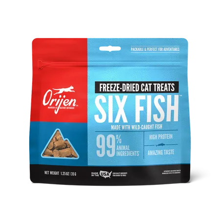 Orijen Freeze Dried Cat Treats-6 Fish : 1.25 oz