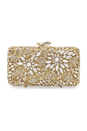 ORNATE CLUTCH-SILVER GOLD