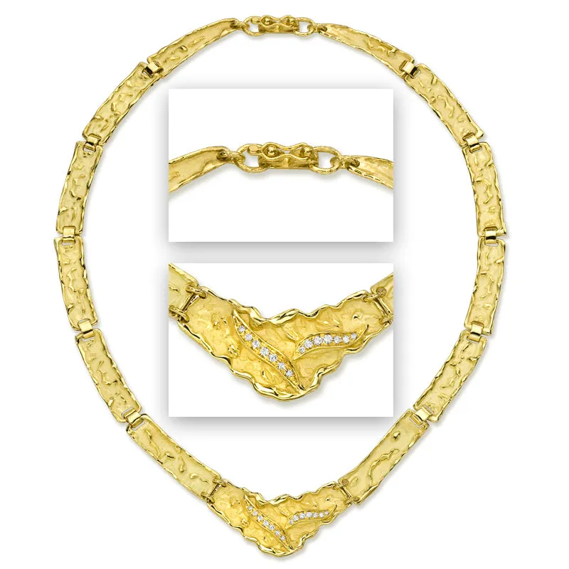 Oro N2 | 18K Gold Diamond Necklace | Handmade in Italy | Via Orefici