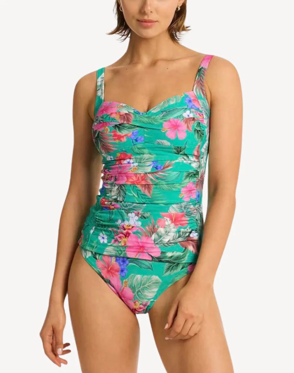 Pacifico Twist Front Multifit Tankini Top