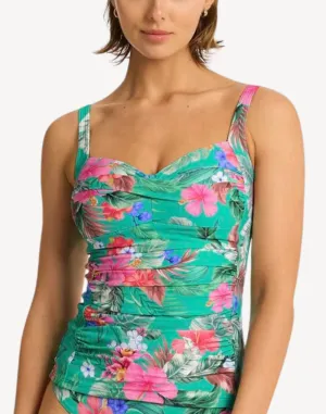 Pacifico Twist Front Multifit Tankini Top