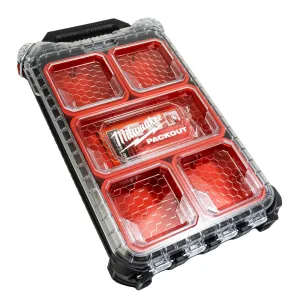 Packout Compact Slim Organiser inkl. 5 Sortierboxen (IP65 Schutzklasse, Transparenter Deckel, aus stoßfesten Polymeren)