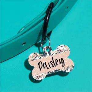 Painted Marble Pet ID Tag